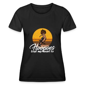 Ornithologue ornithologue ornithologue d’observation des oiseaux forestiers - T-shirt sport Femme - noir - Devant - AI Model Female 172 light (172cm)