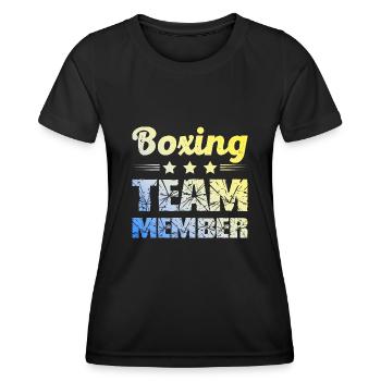 Boxing Team - Women's Functional T-Shirt - black - Front - AI Model Female 172 light (172cm)