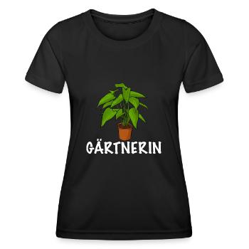 Gärtnerin Pflanze - Frauen Funktions-T-Shirt - Schwarz - Vorne - AI Model Female 172 light (172cm)