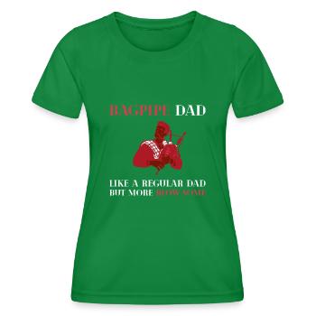 Scotland Bagpipe Bagpipe Musicien - T-shirt sport Femme - vert - Devant - AI Model Female 172 dark (172cm)