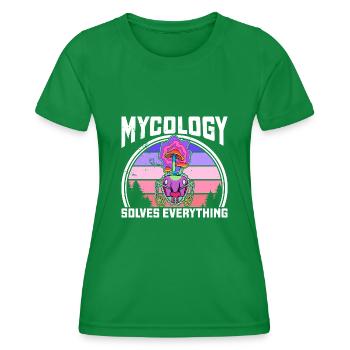 Biologie Biologiste Fourmi Mycologie Zombie Uni - T-shirt sport Femme - vert - Devant - AI Model Female 172 dark (172cm)