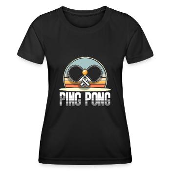 Table Tennis Ping Pong - T-shirt sport Femme - noir - Devant - AI Model Female 172 light (172cm)