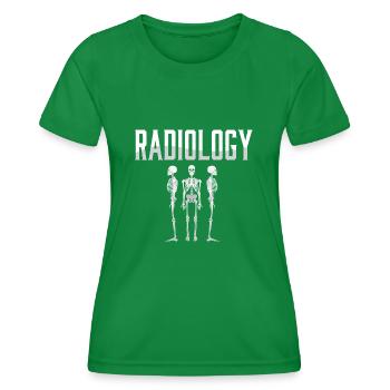 Radiology Squad Rad Tech Radiographer Technician - Women's Functional T-Shirt - kelly green - Front - AI Model Female 172 dark (172cm)