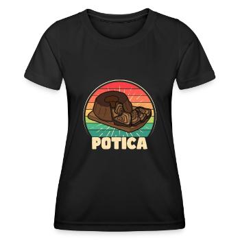 Potica Rollkuchen Slowenien Osteuropa Rezept - Frauen Funktions-T-Shirt - Schwarz - Vorne - AI Model Female 172 light (172cm)
