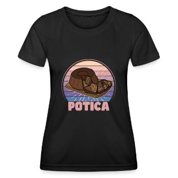 Potica Rollkuchen Slowenien Osteuropa Rezept - Frauen Funktions-T-Shirt - Schwarz - Vorne - AI Model Female 172 light (172cm)
