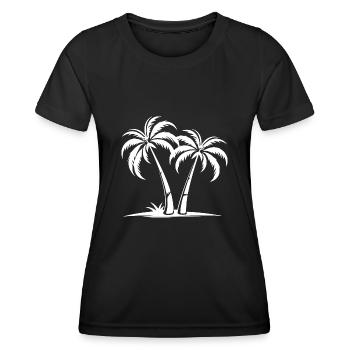 Île Palm - T-shirt sport Femme - noir - Devant - AI Model Female 172 light (172cm)