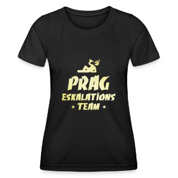 Prag Eskalation - Frauen Funktions-T-Shirt - Schwarz - Vorne - AI Model Female 172 light (172cm)