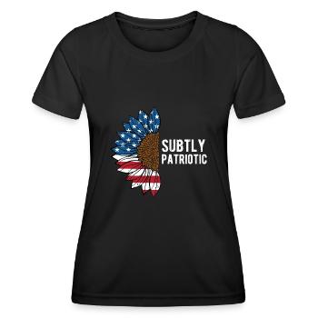 Subtly Patriotic American Proud USA Confident - Women's Functional T-Shirt - black - Front - AI Model Female 172 light (172cm)