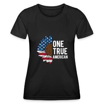 One True American Patriotic Independence - Women's Functional T-Shirt - black - Front - AI Model Female 172 light (172cm)
