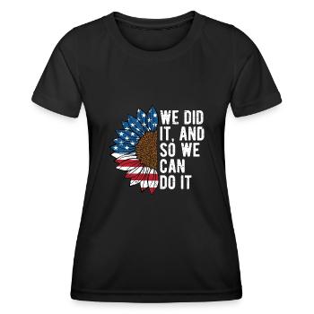 We Did It Patriotic American Patriotism USA - Women's Functional T-Shirt - black - Front - AI Model Female 172 light (172cm)