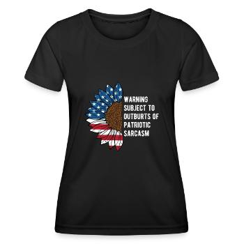 Outburts of Patriotic Sarcasm 4th of July - Women's Functional T-Shirt - black - Front - AI Model Female 172 light (172cm)