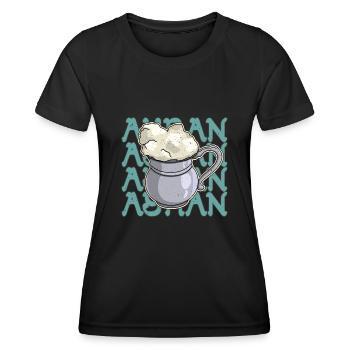 Ayran Türkisch Joghurt Gericht Küche Döner Salz - Frauen Funktions-T-Shirt - Schwarz - Vorne - AI Model Female 172 light (172cm)