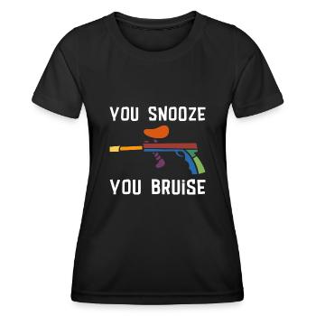 Paintball Paintballer Geschenk - Frauen Funktions-T-Shirt - Schwarz - Vorne - AI Model Female 172 light (172cm)