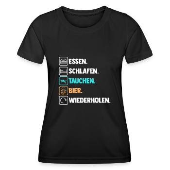 Schullehrerin Lehrerin - Frauen Funktions-T-Shirt - Schwarz - Vorne - AI Model Female 172 light (172cm)