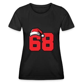 68 Zahl Weihnachten - Frauen Funktions-T-Shirt - Schwarz - Vorne - AI Model Female 172 light (172cm)