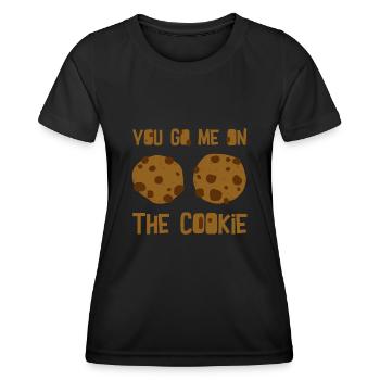 Ne m’allez pas sur le cookie denglish - T-shirt sport Femme - noir - Devant - AI Model Female 172 light (172cm)