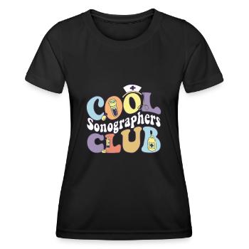 Cool Sonographers Club Rad Tech Squad Radiologist - Frauen Funktions-T-Shirt - Schwarz - Vorne - AI Model Female 172 light (172cm)