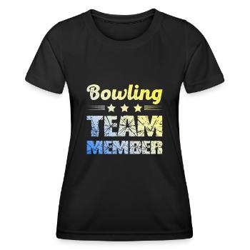 Bowling Team - Frauen Funktions-T-Shirt - Schwarz - Vorne - AI Model Female 172 light (172cm)