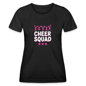 Cheerleading Cheer Squad Cheer Squad - Frauen Funktions-T-Shirt - Schwarz - Vorne - AI Model Female 172 light (172cm)