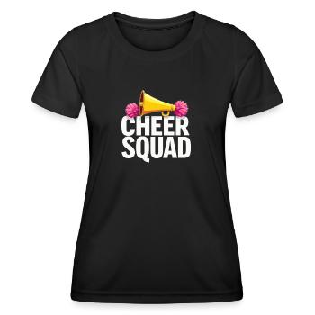 Cheerleading Cheer Squad Begeisterung Stolz - Frauen Funktions-T-Shirt - Schwarz - Vorne - AI Model Female 172 light (172cm)