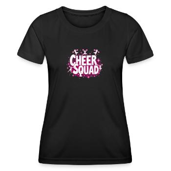 Cheerleading Cheer Squad Team Begeisterung - Frauen Funktions-T-Shirt - Schwarz - Vorne - AI Model Female 172 light (172cm)