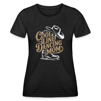 Line Dance Mom Line Dance Mom Cadeau - T-shirt sport Femme - noir - Devant - AI Model Female 172 light (172cm)
