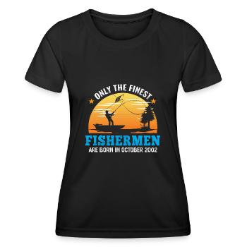 October 2002 - 20th birthday gift. Angler. - Women's Functional T-Shirt - black - Front - AI Model Female 172 light (172cm)