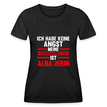 Ich habe keine Angst meine Schwiegermutter ist Alb - Frauen Funktions-T-Shirt - Schwarz - Vorne - AI Model Female 172 light (172cm)