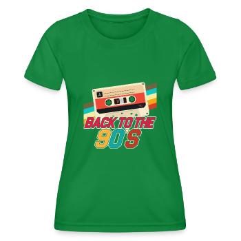Zurück in die 90er - Retro - Frauen Funktions-T-Shirt - Kelly Green - Vorne - AI Model Female 172 dark (172cm)