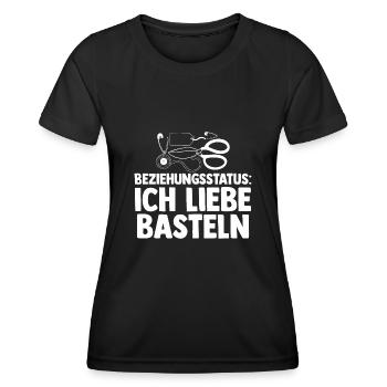 Beziehungsstatus Bastler Bastelunterricht Basteln - Frauen Funktions-T-Shirt - Schwarz - Vorne - AI Model Female 172 light (172cm)