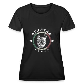 Loup du Capitole Rome Italie Antique symbole - T-shirt sport Femme - noir - Devant - AI Model Female 172 light (172cm)
