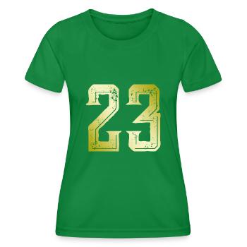 23 Number Symbol - Women's Functional T-Shirt - kelly green - Front - AI Model Female 172 dark (172cm)