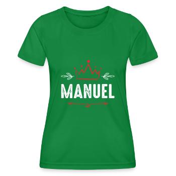 Manuel - Women's Functional T-Shirt - kelly green - Front - AI Model Female 172 dark (172cm)