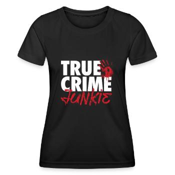 True Crime Lover - Podcasts - Frauen Funktions-T-Shirt - Schwarz - Vorne - AI Model Female 172 light (172cm)