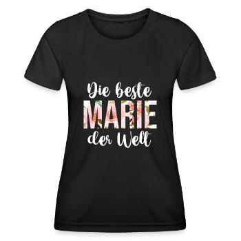 Marie - Frauen Funktions-T-Shirt - Schwarz - Vorne - AI Model Female 172 light (172cm)