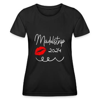 Mädelstrip 2024 Girls Trip Mädelstour Mädlstrip - Frauen Funktions-T-Shirt - Schwarz - Vorne - AI Model Female 172 light (172cm)