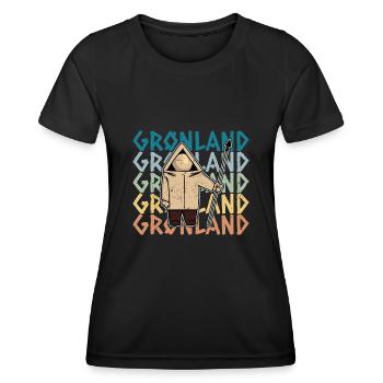 Grönland Thulemand Dänemark Inuit Religion - Frauen Funktions-T-Shirt - Schwarz - Vorne - AI Model Female 172 light (172cm)