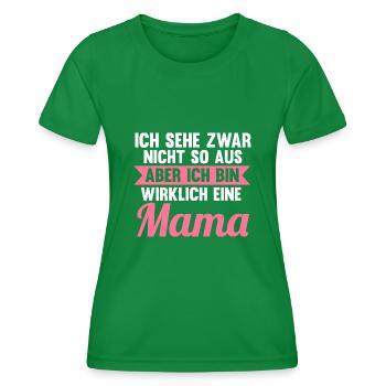 Mutter Mama - Frauen Funktions-T-Shirt - Kelly Green - Vorne - AI Model Female 172 dark (172cm)