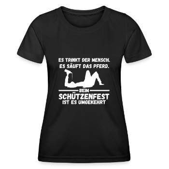 Schützenverein Bier Schützenfest - Frauen Funktions-T-Shirt - Schwarz - Vorne - AI Model Female 172 light (172cm)