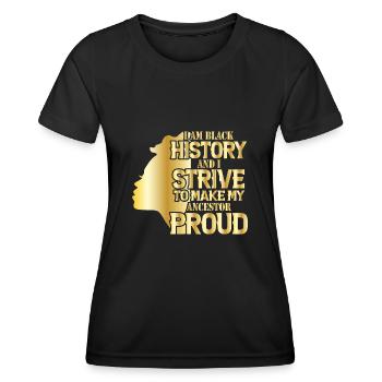 Black History Month Black History - Frauen Funktions-T-Shirt - Schwarz - Vorne - AI Model Female 172 light (172cm)