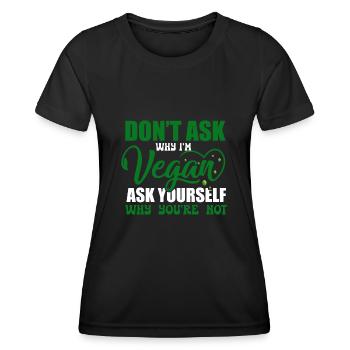 Vegan Veganism - Women's Functional T-Shirt - black - Front - AI Model Female 172 light (172cm)