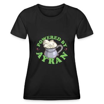 Ayran Gericht Türkei National Türkisch Döner - Frauen Funktions-T-Shirt - Schwarz - Vorne - AI Model Female 172 light (172cm)