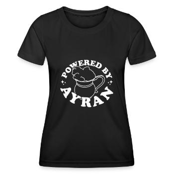 Ayran Gericht Türkei National Türkisch Döner - Frauen Funktions-T-Shirt - Schwarz - Vorne - AI Model Female 172 light (172cm)