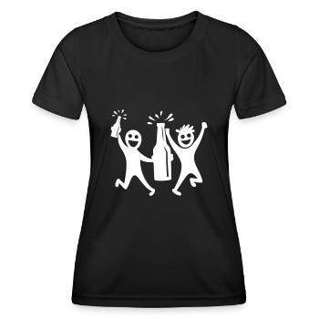 Fête Équipe Bière Enterrement de vie de jeune fille - T-shirt sport Femme - noir - Devant - AI Model Female 172 light (172cm)
