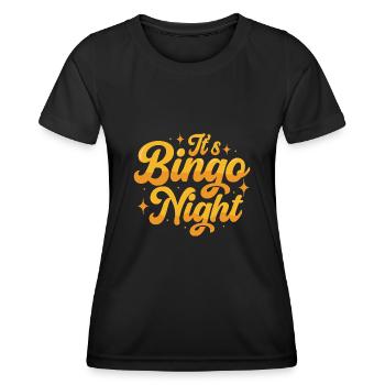 Bingo-Spieler, frag mich nach Bingo Lucky Bingo Design - Frauen Funktions-T-Shirt - Schwarz - Vorne - AI Model Female 172 light (172cm)