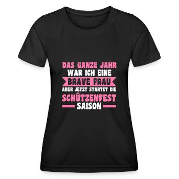 Schützenverein Schützenfest - Frauen Funktions-T-Shirt - Schwarz - Vorne - AI Model Female 172 light (172cm)