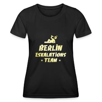 Berlin Eskalation - Frauen Funktions-T-Shirt - Schwarz - Vorne - AI Model Female 172 light (172cm)