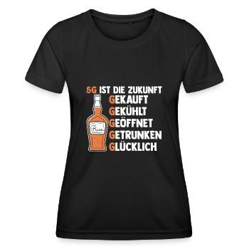5G ist die Zukunft Rum - Frauen Funktions-T-Shirt - Schwarz - Vorne - AI Model Female 172 light (172cm)