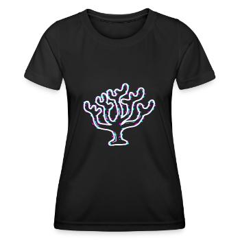 Récifs coralliens, nature colorée, plongée avec - T-shirt sport Femme - noir - Devant - AI Model Female 172 light (172cm)