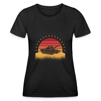 Tanker Soldier Evolution Tank - T-shirt sport Femme - noir - Devant - AI Model Female 172 light (172cm)